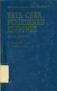Image of tata cara periklanan kleppner (buku kedua)