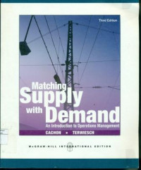 Matching Supply with Demand: An Introduction to Operations Management